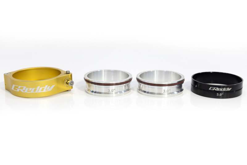 GReddy 3.5 Inch Gold Anodized Aluminum Boost Tube Clamp Set-thumbmail-3