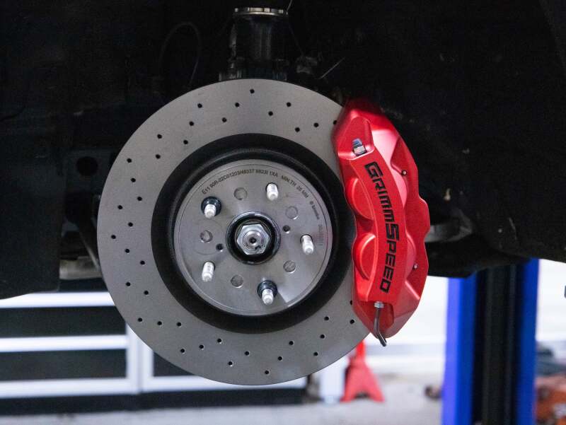 GrimmSpeed 02-21 Subaru WRX/STI 4-Piston Brake Caliper Kit - Red (For 340mm Rotor)-thumbmail-2