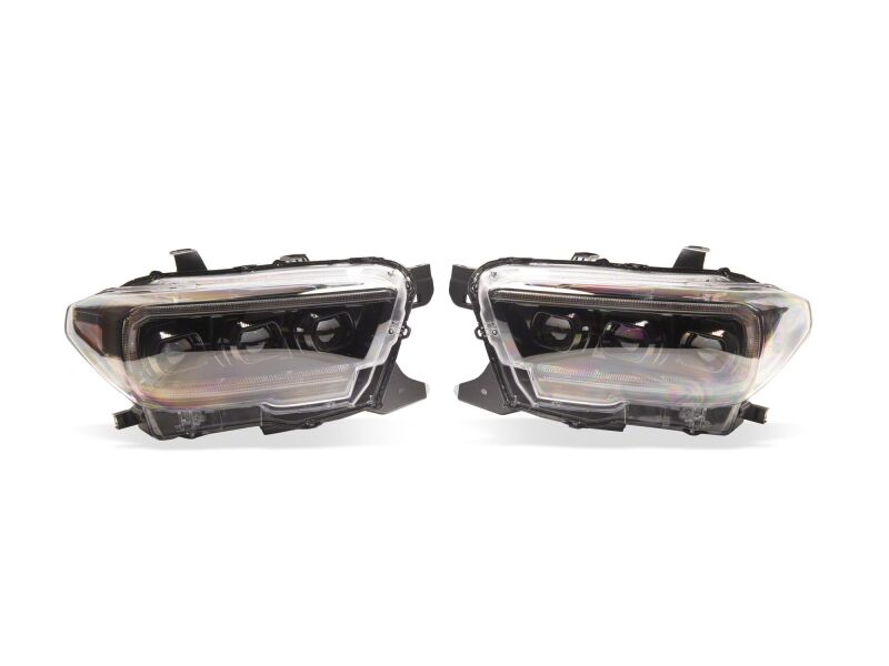 Raxiom 16-23 Toyota Tacoma CXR Series V2 LED Projector Headlights- Black Housing- Clear Lens-thumbmail-3