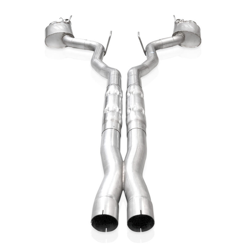 Stainless Works 2024 Mustang GT Catback Quad Tips Redline Sound X-Pipe Factory Connect Exhaust-thumbmail-3