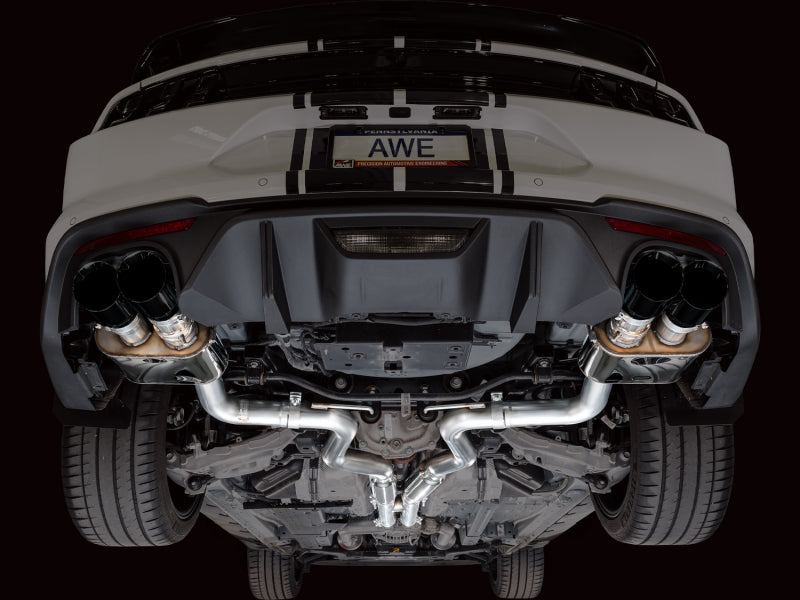 AWE 18-23 S550 Mustang GT SwitchPath Exhaust - Diamond Black Tips-thumbmail-3