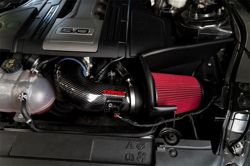 Corsa 2018+ Ford Mustang GT 5.0L V8 DryTech 3D Open Element Carbon Fiber Air Intake - Black-thumbmail-2