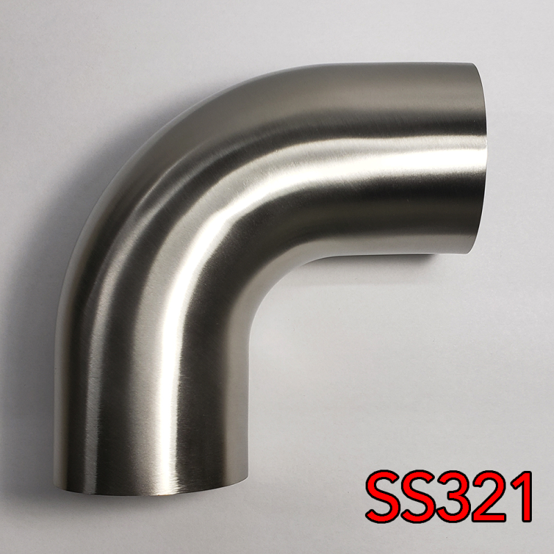 Stainless Bros 3in SS321 90 Deg Mandrel Bend Elbow - 1D Radius 16GA/.065in Wall (Leg)-thumbmail-1