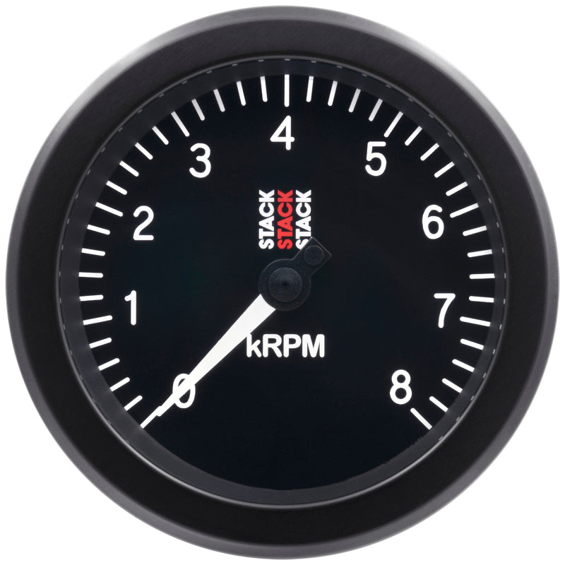 Autometer Stack Sport 88mm 0-8K RPM Tachometer - Black-thumbmail-2
