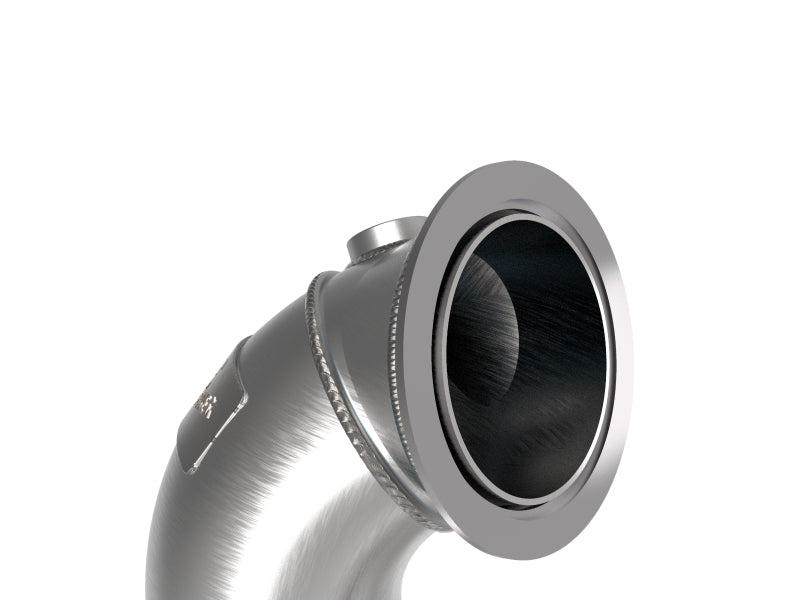 aFe Power Twisted Steel Down Pipe 3in 304 Stainless Steel w/ Cat 15-18 VW Golf R MKVII L4-2.0L (t)-thumbmail-3