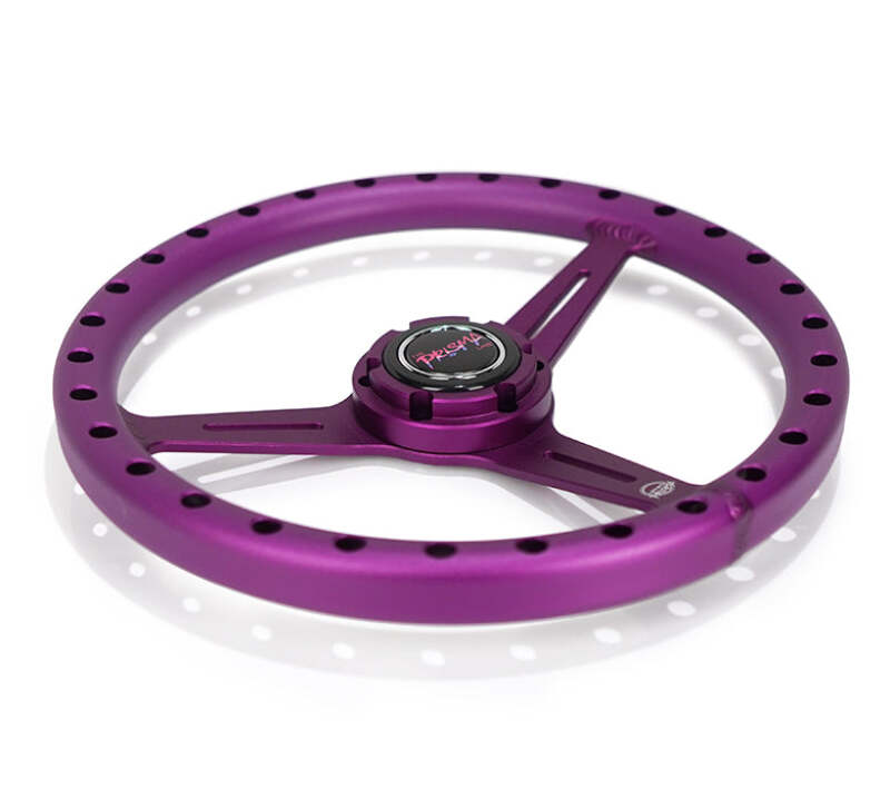 NRG Aluminum Steering Wheel 330mm - Extra Light - Ergonomic Grip - Anadized Purple-thumbmail-2