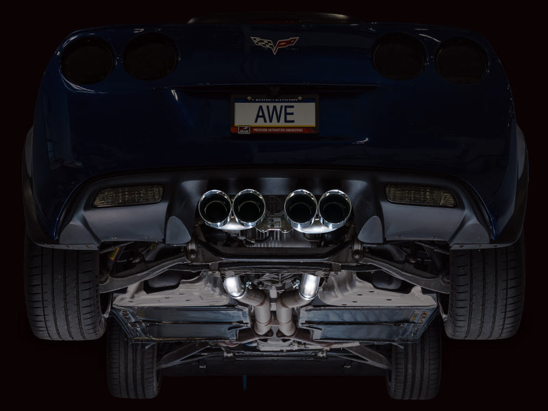 AWE Tuning C6 Chevrolet Corvette Z06/ZR1 Track Edition Axle-back Exhaust w/ Chrome Silver Tips-thumbmail-3