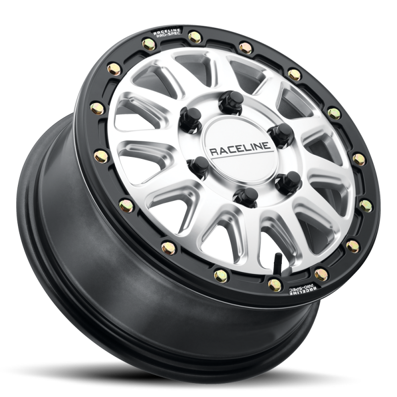 Raceline A14SB Alpha 15x7in /  BP / 25mm Offset / 68mm Bore - Hyper Silver w/Black Ring-thumbmail-3