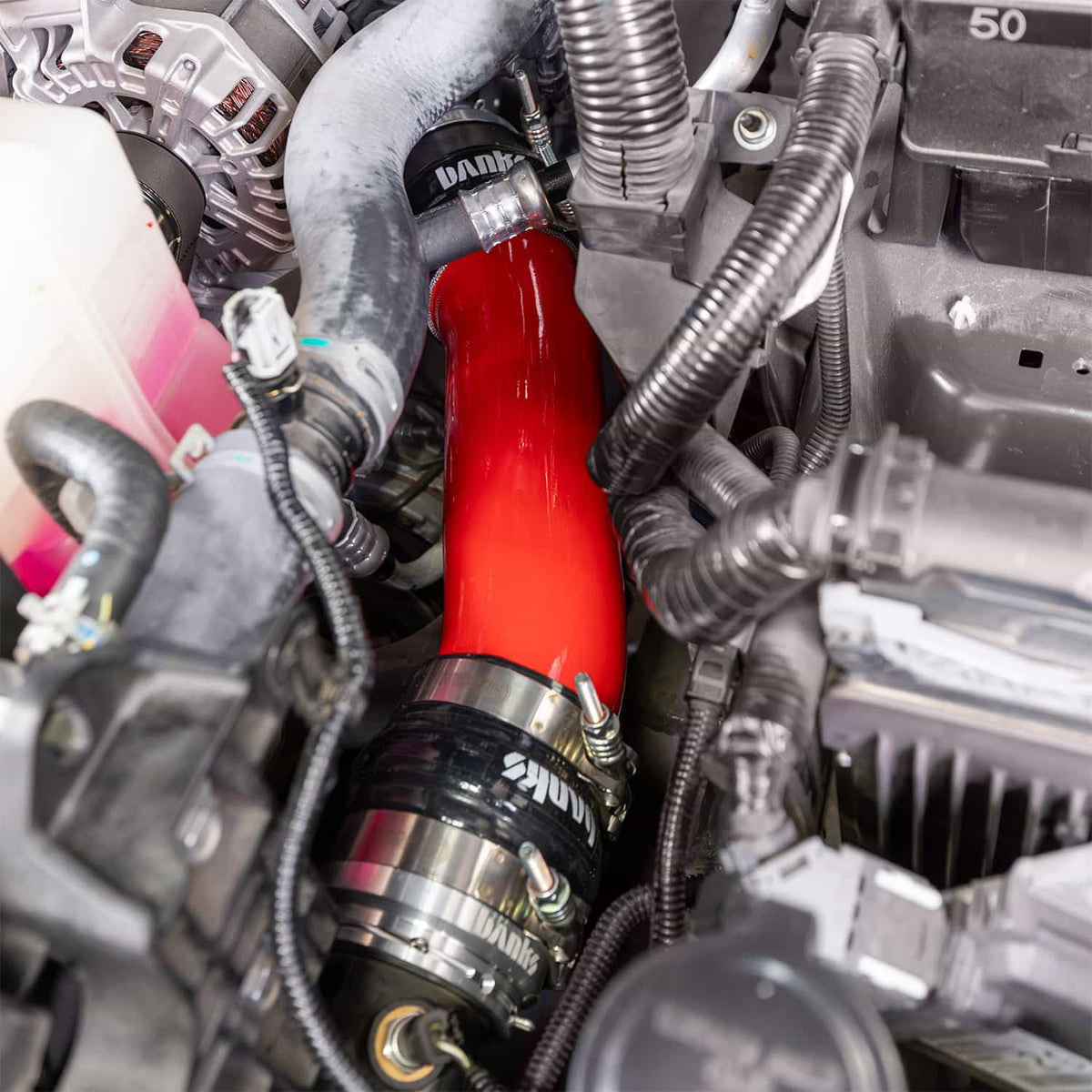 Banks 26012 cold-side boost tube installed