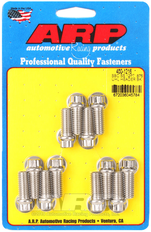 ARP Chevrolet Small Block SS 12pt .875in UHL Header Bolt Kit - Polished-thumbmail-1