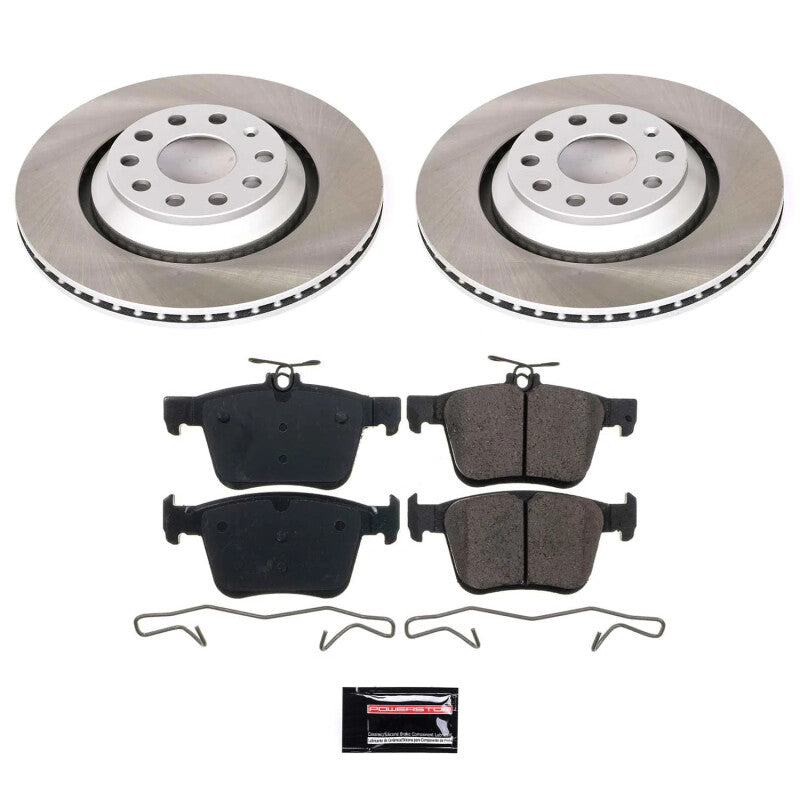 Power Stop 15-19 Volkswagen Golf R Rear Semi-Coated Rotor Kit-thumbmail-1