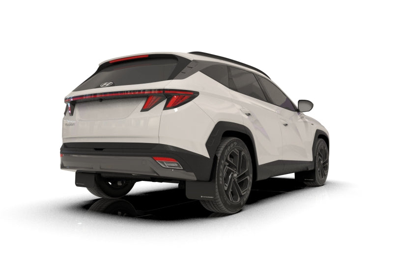Rally Armor 2025+ Hyundai Tucson (Excl. ICE & XRT) Black UR Mud Flap w/ Red Logo-thumbmail-2
