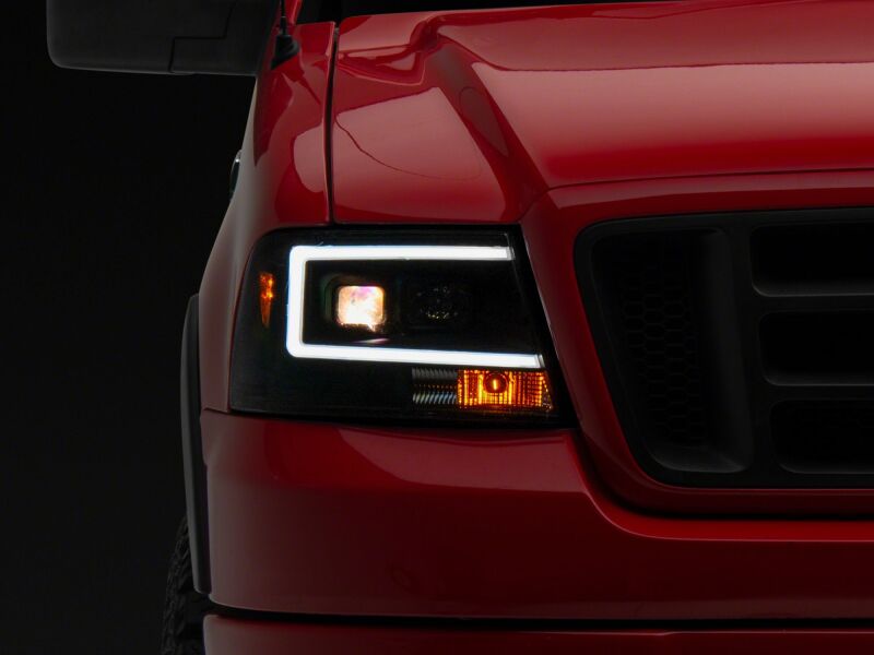 Raxiom 04-08 Ford F-150 Axial Series Projector Headlights- Black Housing- Clear Lens-thumbmail-3