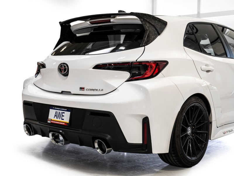 AWE 23-24 Toyota GR Corolla Touring Edition Catback Exhaust - Chrome Silver Tips-thumbmail-3
