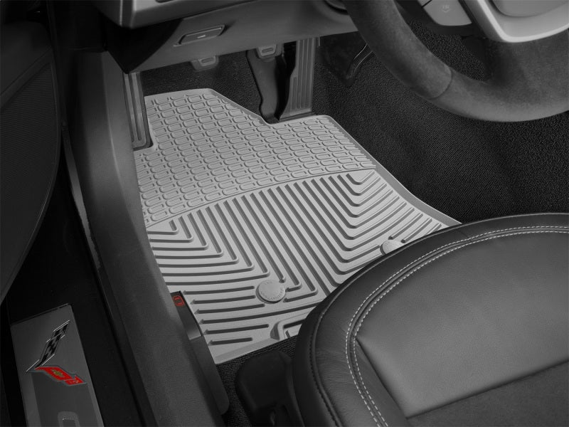 WeatherTech 2014+ Chevrolet Corvette Front Rubber Mats - Grey-thumbmail-2