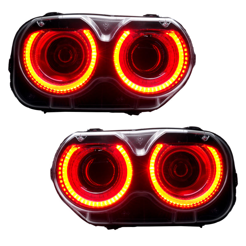 Oracle 15-23 Dodge Challenger LED Headlight Halo Kit - Red-thumbmail-7