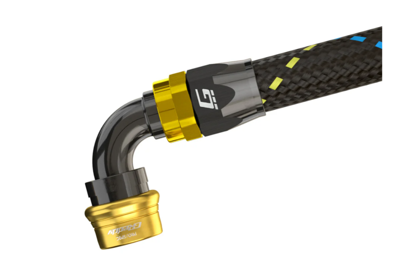 GReddy PRO/SPEC AN06 90 Degree Quick Release Hose End(s) Black/Gold-thumbmail-1