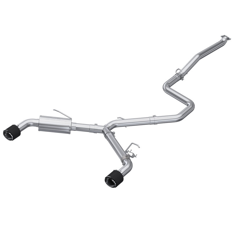 MBRP 22-23 Hyundai Elantra N 2.0L Turbo T304  5in OD CF Tips Dual Outlet 3in Cat Back Exhaust-thumbmail-1