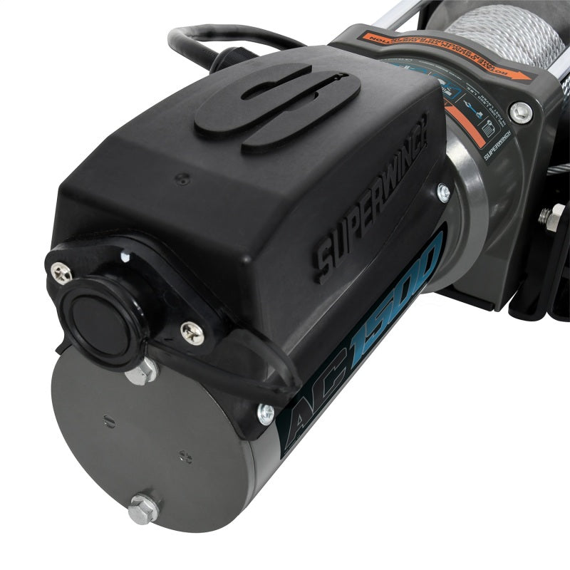 Superwinch 1,500 lbs. 1.1 HP 120V AC 1/8 In x 35ft. Wire Rope - Gray Wrinkle-thumbmail-2