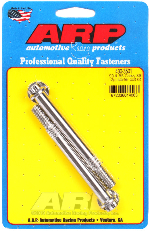 ARP SB and BB Chevy 3/8 12pt SS Pro Stock and Hi-Torque Starter Bolt Kit-thumbmail-1