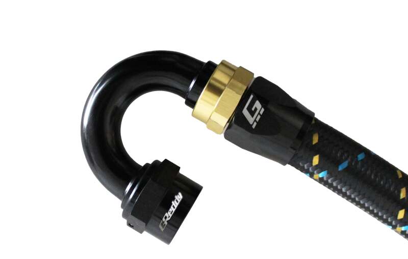 GReddy AN10 180 DEGREE HOSE END SWIVEL BLACK/GOLD ANODIZED-thumbmail-1