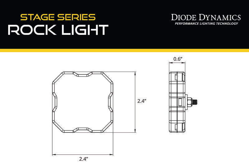 Diode Dynamics Stage Series SXS Rock Light Installer Kit, RGBW M8 w/Controller (4-pack)-thumbmail-2
