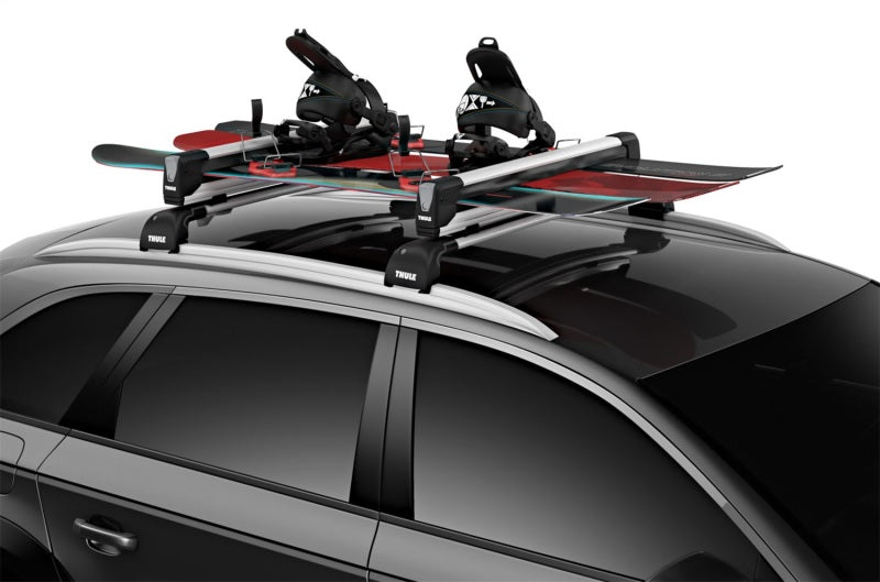 Thule SnowPack Extender Slide-out Ski/Snowboard Rack (Up to 6 Pair Skis/4 Snowboards) - Black/Silver-thumbmail-2