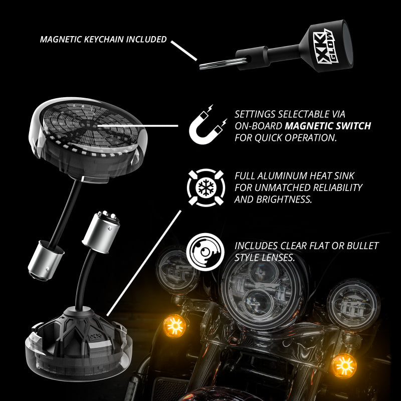 XK Glow Pro Series MotoTurnz - 1156 Flat Style Front-thumbmail-1