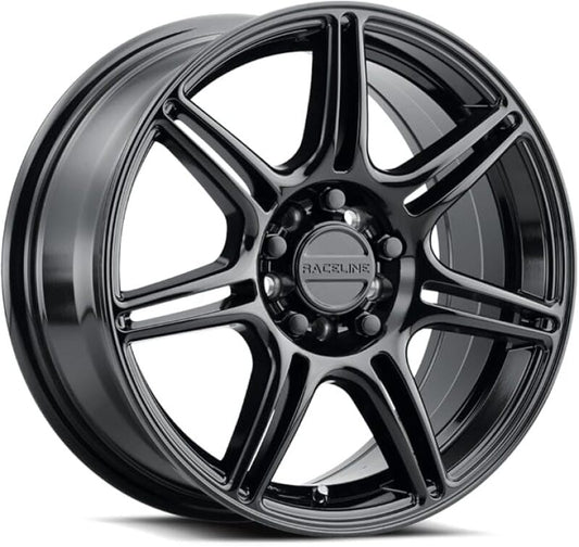 Raceline 148B Apex 16x7in / 5X110 / 5X115 BP / 40mm Offset / 72.62mm Bore - Gloss Black