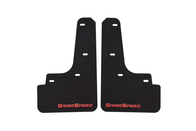 Grimmspeed 22-25 Subaru WRX Mudflaps - Black w/ Red Lettering-thumbmail-1
