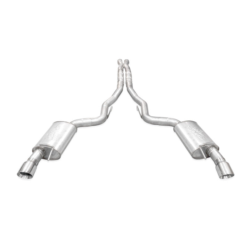 Stainless Works 2024 Mustang GT Catback Dual Tips Redline Sound X-Pipe Performance Connect Exhaust-thumbmail-1