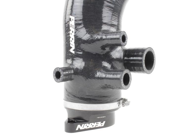 Perrin 2015+ Subaru WRX Black 3in Turbo Inlet Hose w/ Nozzle-thumbmail-1