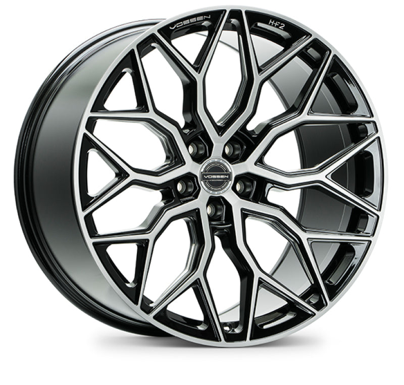 Vossen HF-2 20x9.5 / 5x112 / ET40 / Deep Face / 66.56 - Brushed Gloss Black-thumbmail-1