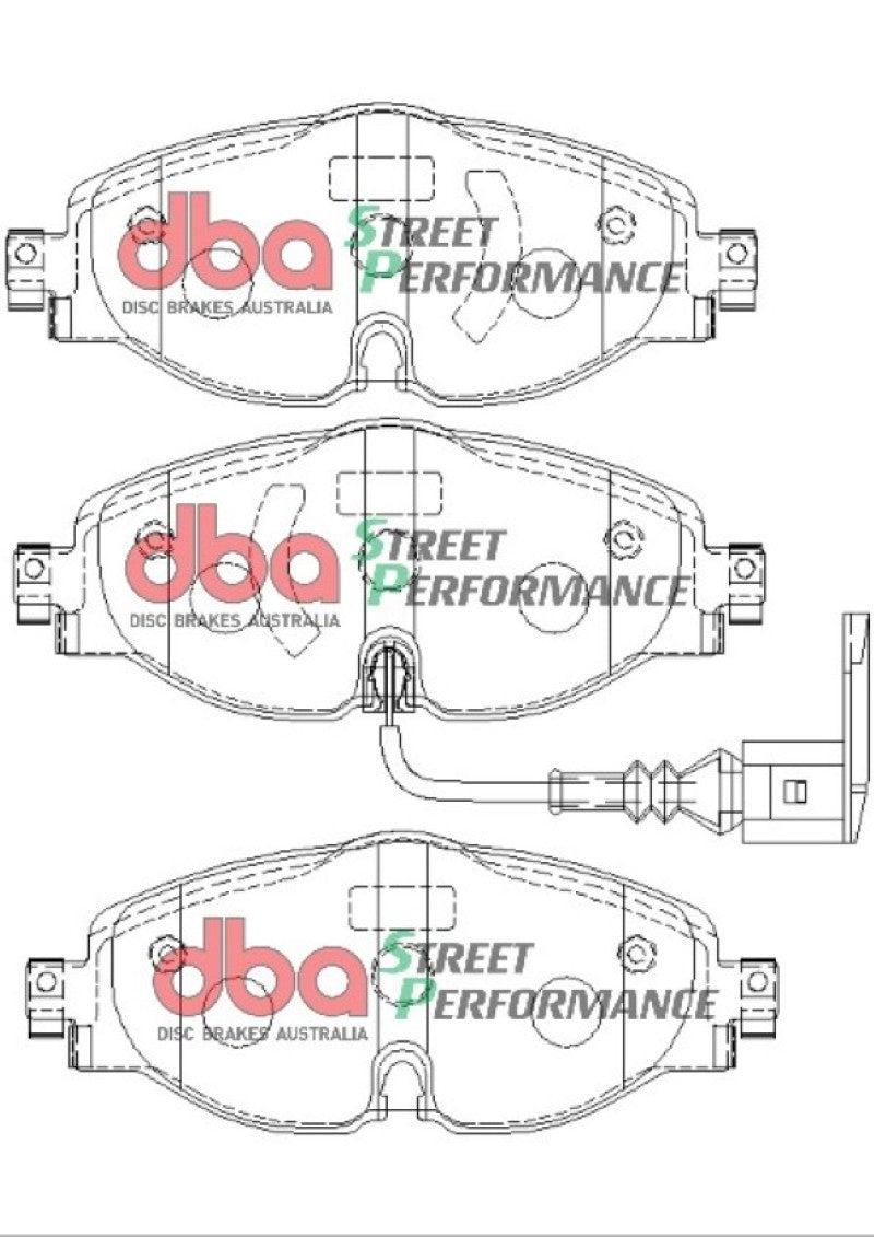 DBA 15-19 Audi A3 (w/288mm Front Rotor) SP Performance Front Brake Pads-thumbmail-2