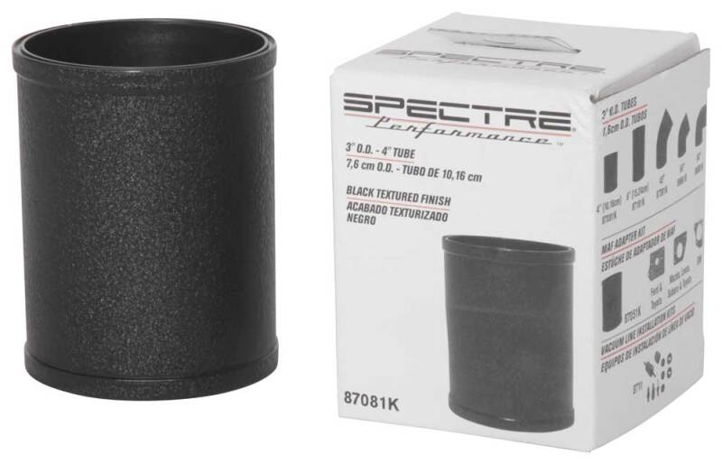 Spectre Tube Intake 3in od X 4inl - Black-thumbmail-3