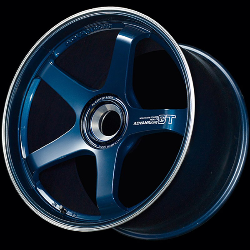 Advan GT for Porsche 20x9.0 / +49 Offset / CL-CL / Racing Titanium Blue & Ring-thumbmail-1