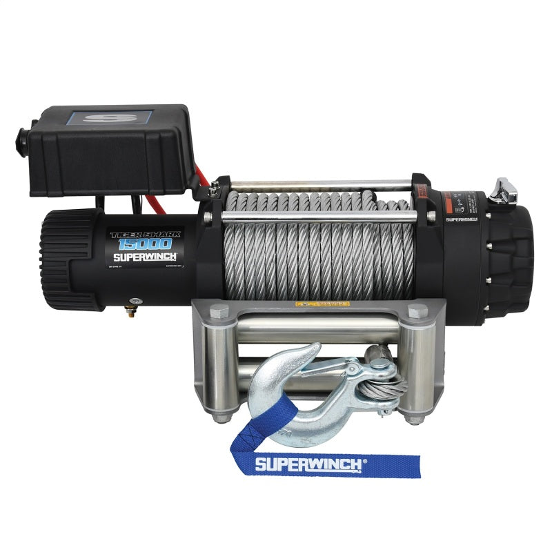 Superwinch 15000 LBS 12V DC 7/16in x 82ft Wire Rope Tiger Shark 11500 Winch-thumbmail-4