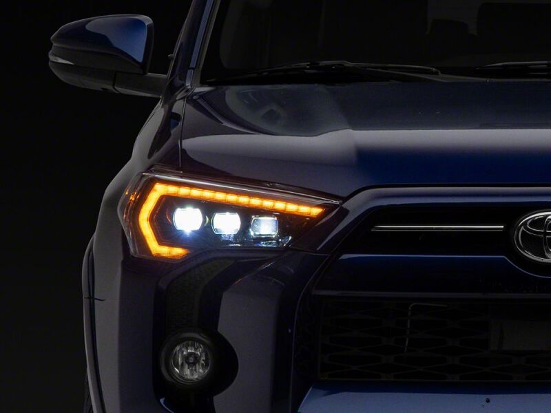 Raxiom 14-24 Toyota 4Runner CXR Series LED Headlights with Amber DRL- Black Housing- Clear Lens-thumbmail-1