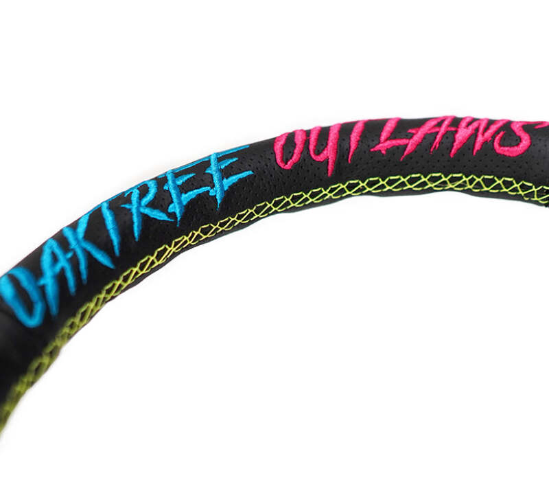 NRG Reinforced Steering Wheel - Oak Tree Outlaws 3in Deep/5mm Blk Spk 350mm Wheel - Blk Perf Lthr-thumbmail-4