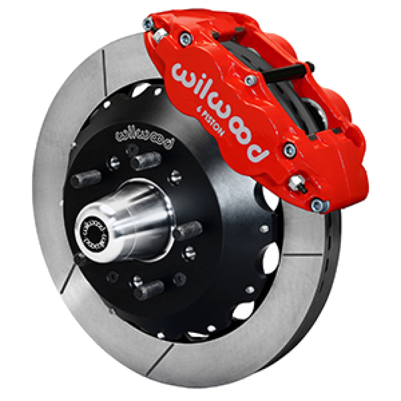 Wilwood 65-68 Chevy Impala W/ Drum Spindle- FNSL6R - 12.88 in Vented GT Rotor Red-thumbmail-1