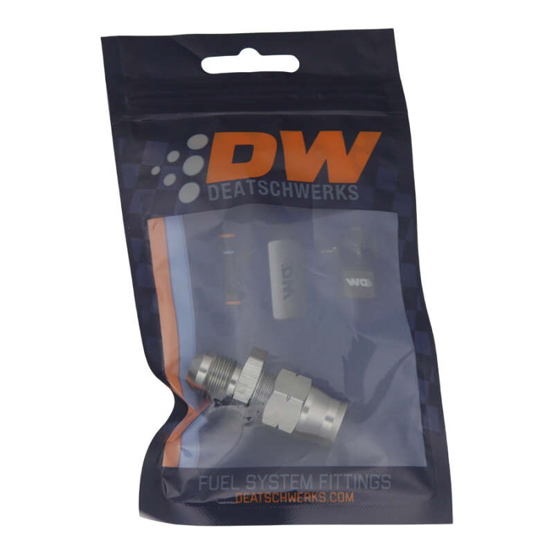 DeatschWerks 6AN Male Flare to 3/8in Hardline Compression Adapter - Includes 1 Olive Insert-thumbmail-3