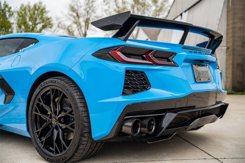 Corsa 20-23 Chevrolet Corvette C8 RWD 3in Valved Cat-Back w/ 4.5in Carbon Fiber Black PVD-thumbmail-2