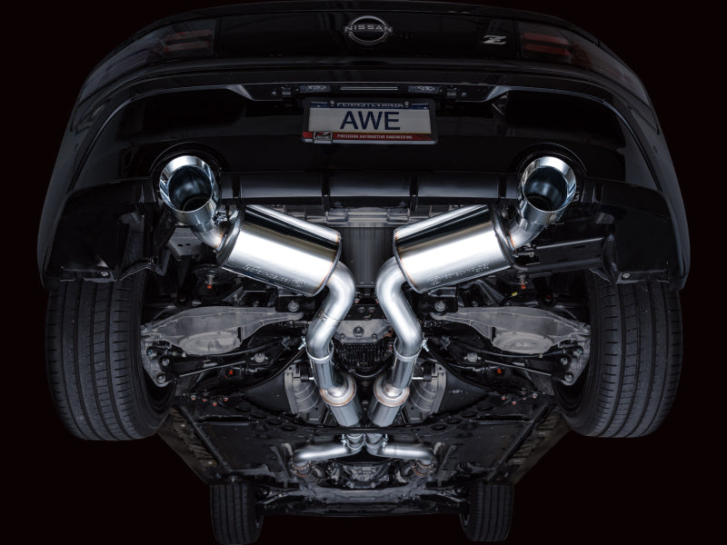 AWE 2023 Nissan Z RZ34 RWD Touring Edition Catback Exhaust System w/ Chrome Silver Tips-thumbmail-3