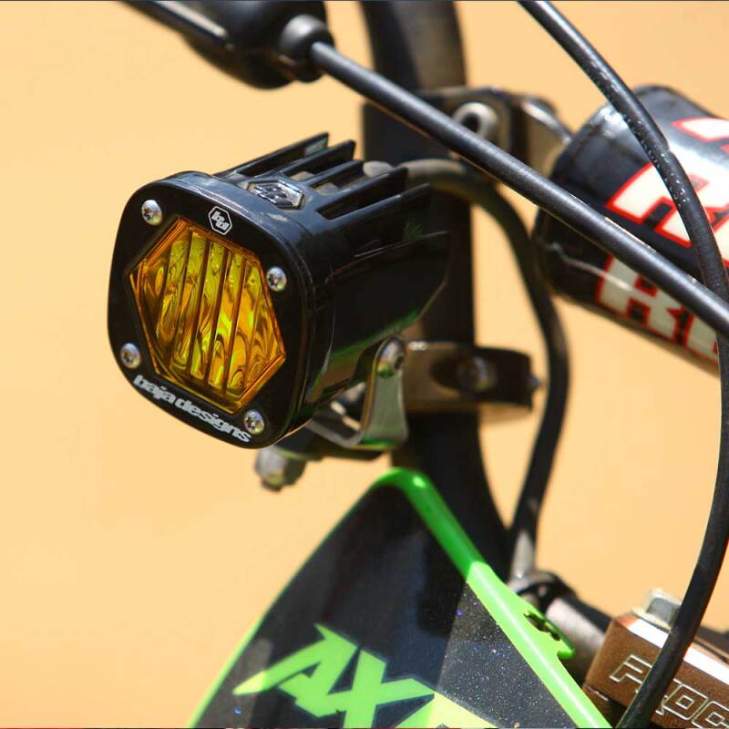 Baja Designs S1 Wide Cornering Electric Start Pit Bike LED Light - Amber-thumbmail-2