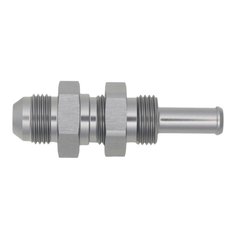 DeatschWerks 8AN Male Flare to Straight 3/8in Single Hose Barb - Anodized DW Titanium-thumbmail-1