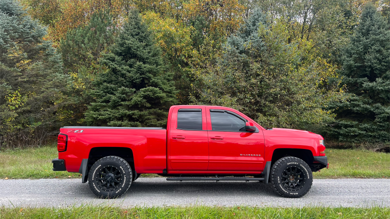 Fishbone Offroad 07-18 Chevrolet Silverado 1500/2500/3500 Double Cab Oval Side Steps -Black Textured-thumbmail-3