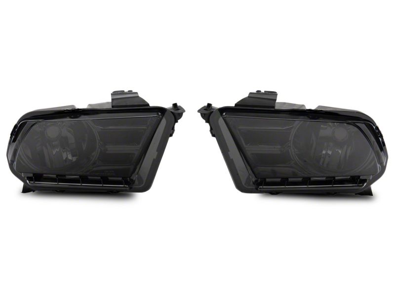 Raxiom 10-12 Ford Mustang Axial Series OEM Style Rep Headlights- Chrome Housing- Smoked Lens-thumbmail-3