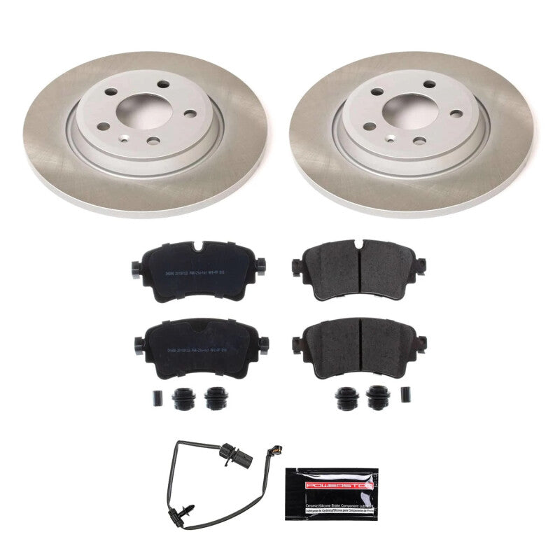 Power Stop 17-20 Audi A4 Rear Semi-Coated Rotor Kit-thumbmail-1
