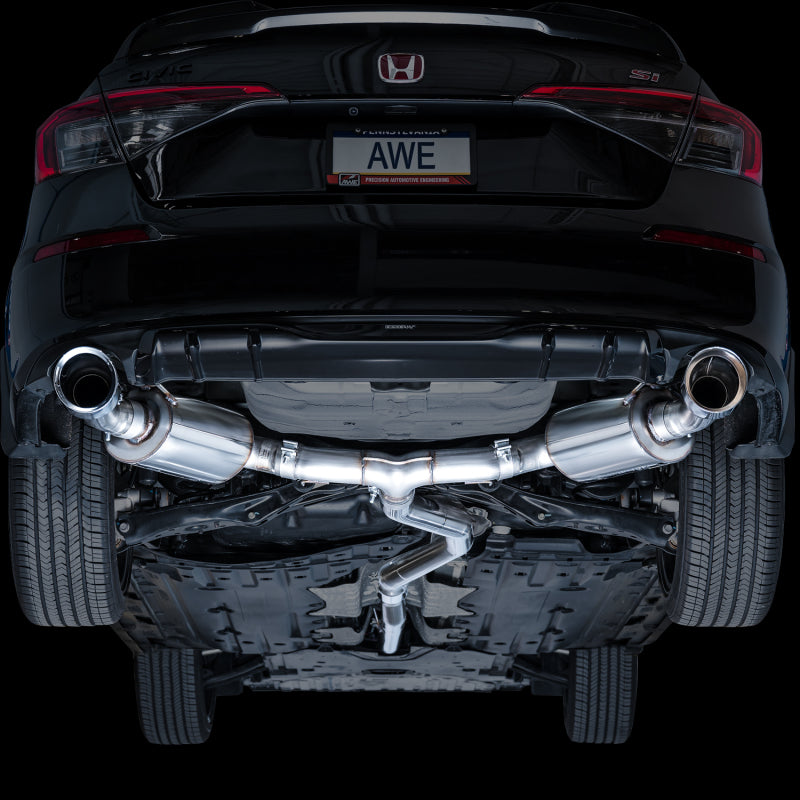 AWE Tuning 22+ Honda Civic Si/Acura Integra Touring Edition Catback Exhaust - Dual Chrome Silver Tip-thumbmail-3