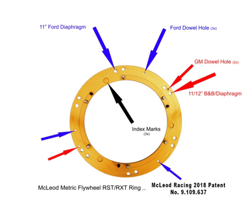 McLeod Racing RST HD Twin - Metric Ring - 01-07 GM 6.0L LS - 1-1/8 x 10 Spline - Use Flat Flywheel-thumbmail-2